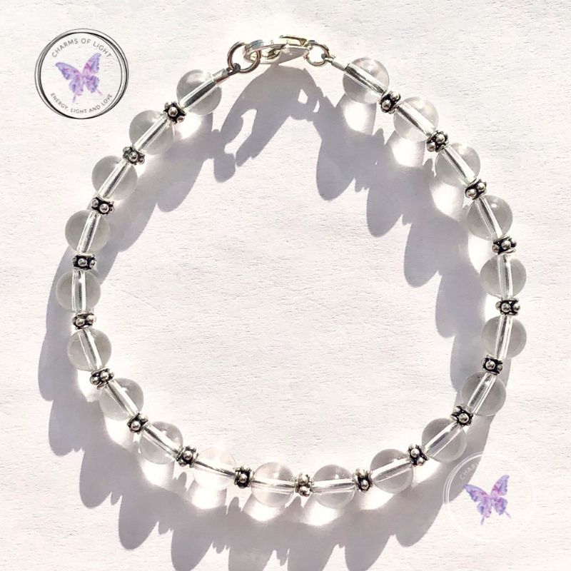 Clear Quartz Silver Accent Bracelet